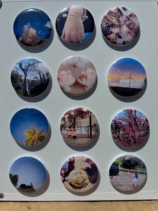 Custom 2.25 Round Magnets I A set of 12 custom photo magnets.
